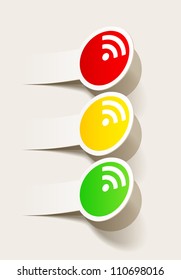 eps10, traffic lights in the form of a sticker