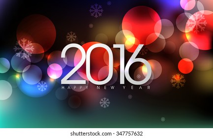 eps10 vector 2016 new years eve party occasion annual holiday greetings, bokeh defocused flare lights effect abstract background