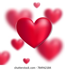 eps10 Vector 3D Heart valentines day illustration