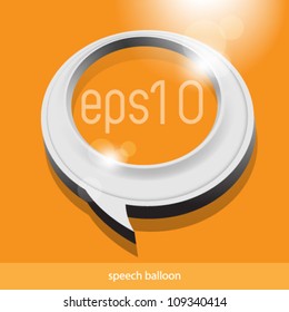 eps10 vector 3d fondo de globo de voz redondo