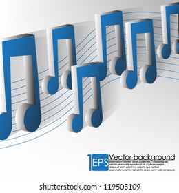 eps10 vector abstract 3d music note background