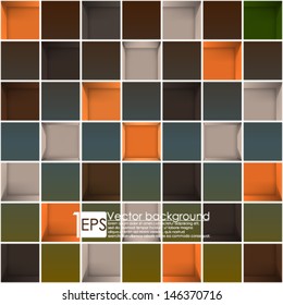 eps10 vector abstract 3D seamless blocks concept background design