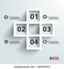 Eps10 Vector Abstract 3d Squares infographics