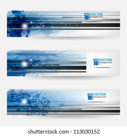 eps10 vector abstract banner set splatter template design