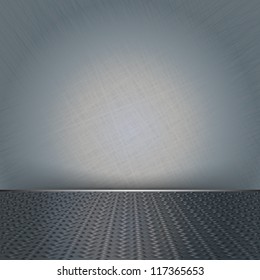 eps10 vector abstract blank space metal stage concept background