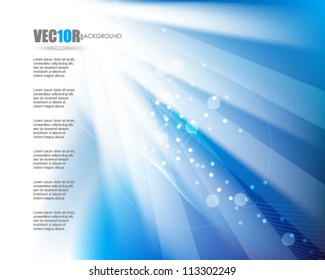 eps10 vector abstract blue light rays design