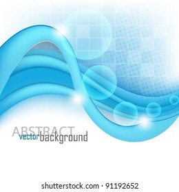 eps10 vector abstract blue wave background