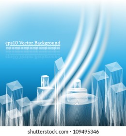 eps10 vector abstract  building modern city, architecture and designing concept backcground