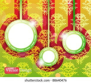 Eps10 Vector Abstract Christmas Balls Decor Design