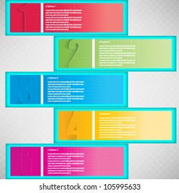 eps10 vector abstract colorful numbered banner design