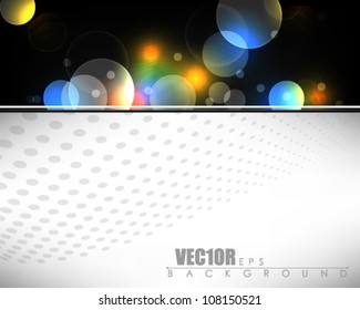 eps10 vector abstract defocused lights  banner design