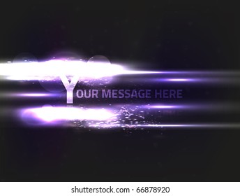 EPS10 vector abstract effect against a background with black texture for the text of your choice; composition is very bright