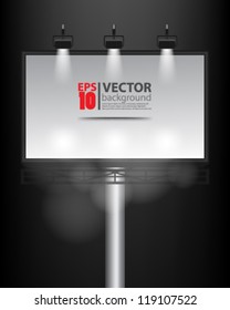Eps10 Vector Abstract Empty Billboard With Spot Light Background