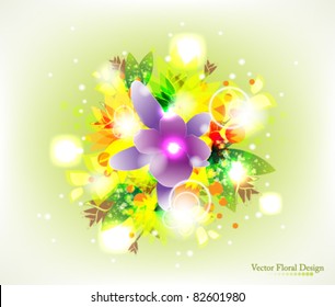 Eps10 Vector Abstract Floral Design Background