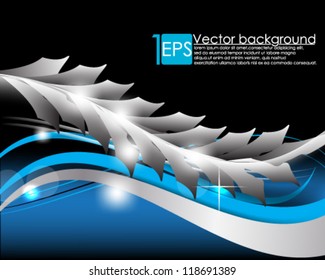 eps10 vector abstract floral and wave background