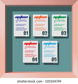 eps10 vector abstract framed numbered banners