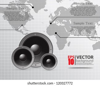 eps10 vector abstract futuristic background with speaker design