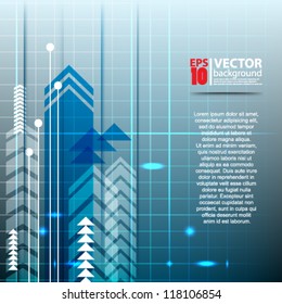 eps10 vector abstract futuristic blue with arrow background