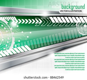 eps10 vector abstract futuristic circuit board chrome background