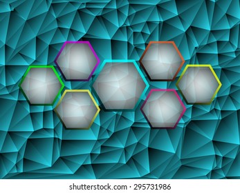 eps10 vector abstract geometrical background. hexagons.