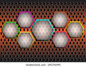 eps10 vector abstract geometrical background. hexagons