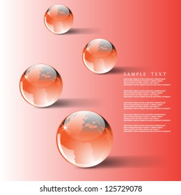 Eps10 Vector Abstract Glossy Globe Background