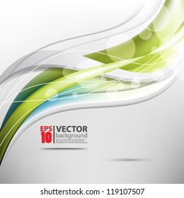 eps10 vector abstract green wave background