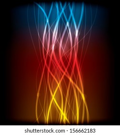 EPS10 vector abstract lines design on background. Composition has bright lights and color.