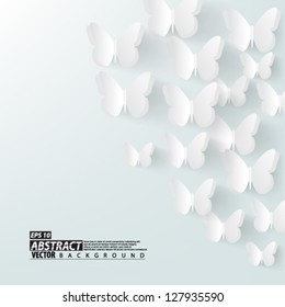 Eps10 Vector Abstract Monochromatic  Butterflies backgropund design