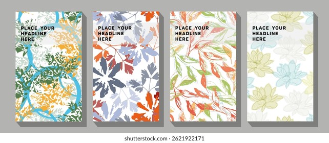 eps10 vector abstract multicolor leaf background  Tropical leaves background. Botanical textile, wrapping paper