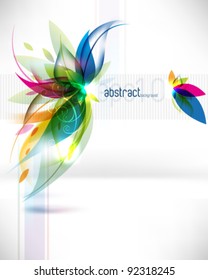 eps10 vector abstract multicolor leaf background