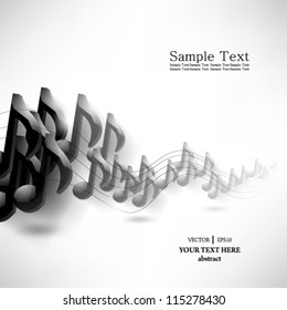 eps10 vector abstract music note background design