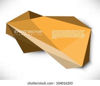eps10 vector abstract origami banner illustration