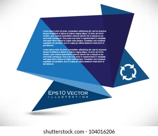 eps10 vector abstract origami banner illustration
