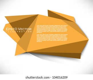 eps10 vector abstract origami banner illustration