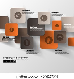 eps10 vector abstract overlapping 3D infographics concept background