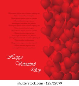 Eps10 Vector Abstract  Overlapping Hearts Concept Background Design