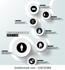 Eps10 Vector Abstract  Paper Infographics