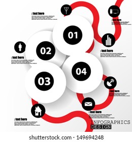 Eps10 Vector Abstract Paper Infographics