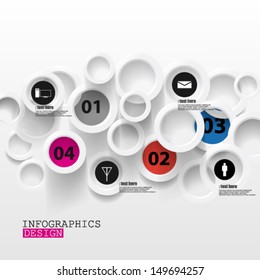 Eps10 Vector Abstract Paper Infographics