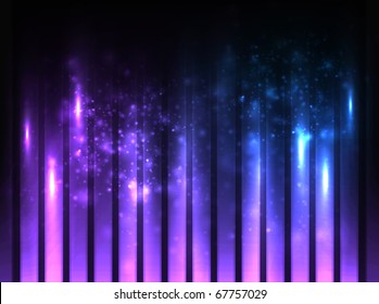 EPS10 vector abstract pillar design against dark background; composition is colored in shades of violet and blue