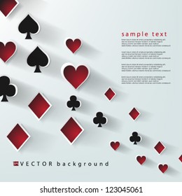 Eps10 Vector Abstract Playing Cards Elements Background Design