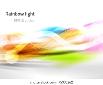 EPS10 vector abstract rainbow light