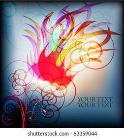 eps10 vector background with abstract burning fire