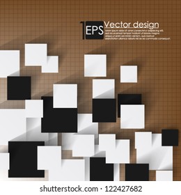 Eps10 Vector Background Overlapping  squares concept