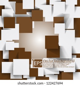Eps10 Vector Background Overlapping  squares concept