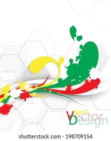 Eps10 Vector Beautiful Color Concept Design for your Sports Background