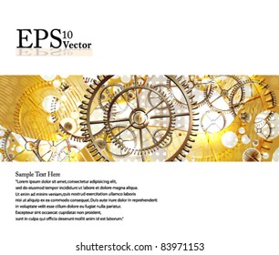 Eps10 Vector Beautiful Shining Gears Design