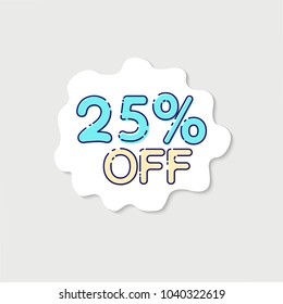 EPS10 Vector: Big Sale tags with Sale up to 25 percent text on tags