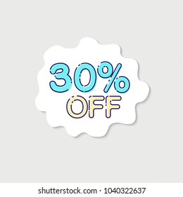 EPS10 Vector: Big Sale tags with Sale up to 30 percent text on tags